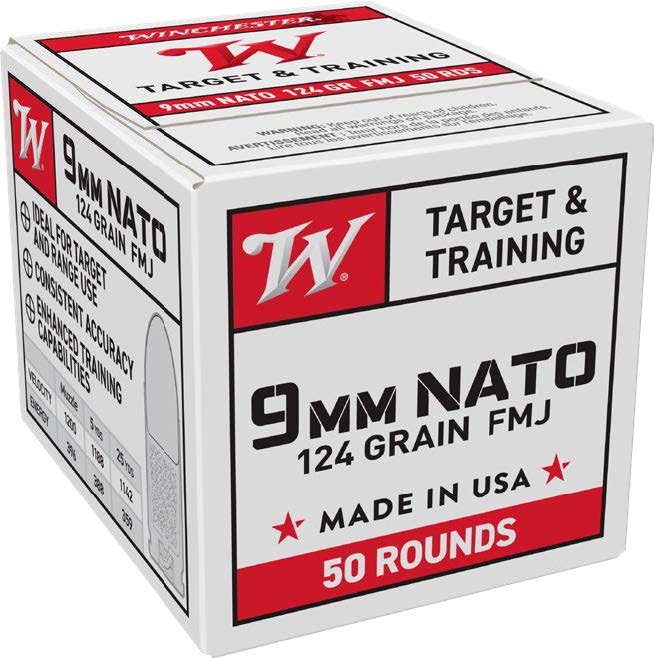 WIN USA 9MM NATO 124GR FMJ 50/20 - Sale